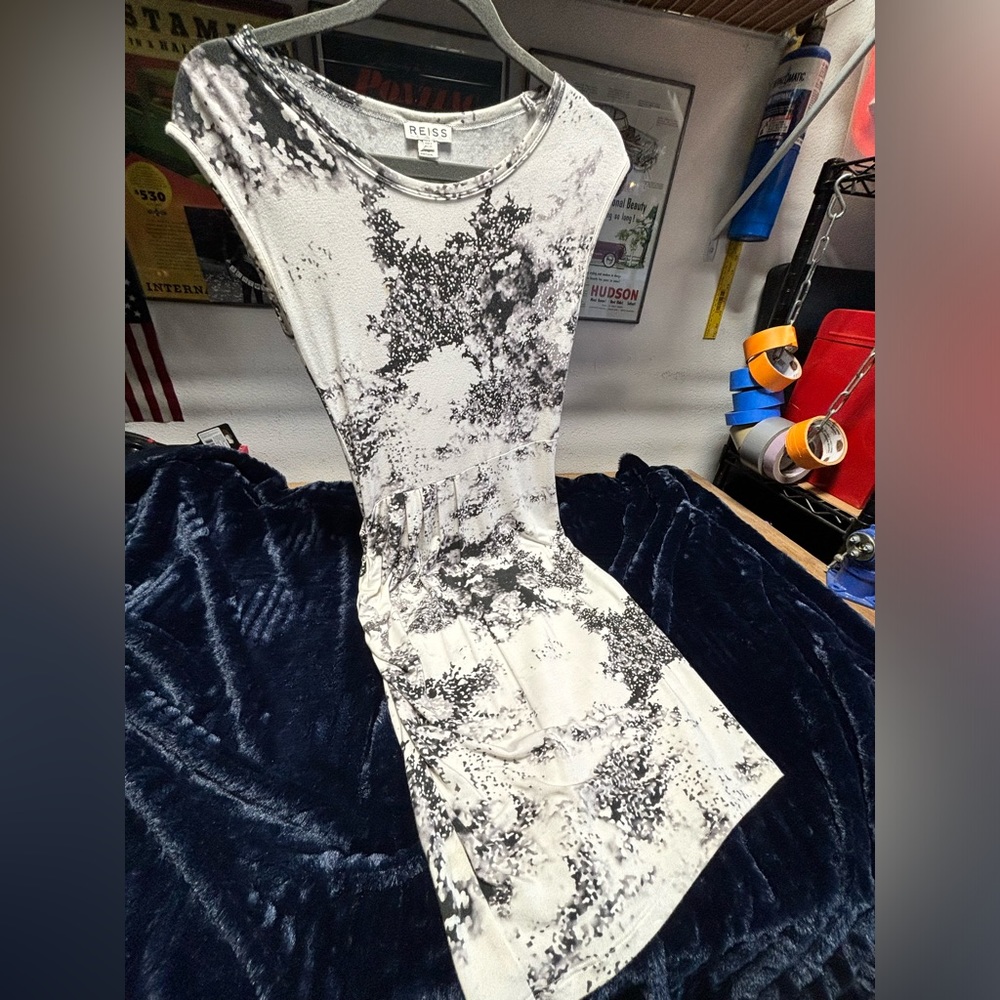 Reiss asymmetrical small fitted dress.